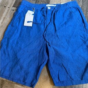 Coastal Linen Summer Shorts | Cobalt Blue Relaxed Resort Core | Porter & Ash